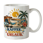 Lustige Kaffeetasse für Urlaub mit Retro-Sonne|p:2020434|h:5f9d137185f4a63c4b2c877f0ce3534b