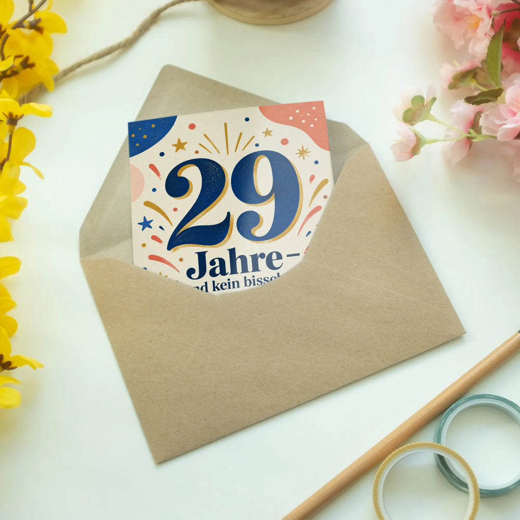 Lustige Geburtstagskarte zum 29. Geburtstag mit großer Zahl 29|p:2020437|h:3481dab844e8b35a664579aae4562c95