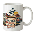 Coole Kaffeetasse für USA-Fans mit Retro-Schriftzug