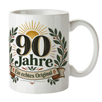Festliche Tasse zum 90. Geburtstag mit Lorbeerzweig|p:2020446|h:515ce83263a3ed6f72f73868cb0705c2