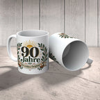 Festliche Tasse zum 90. Geburtstag mit Lorbeerzweig|p:2020446|h:abb9c09993263bbac096ea6ca2b01019