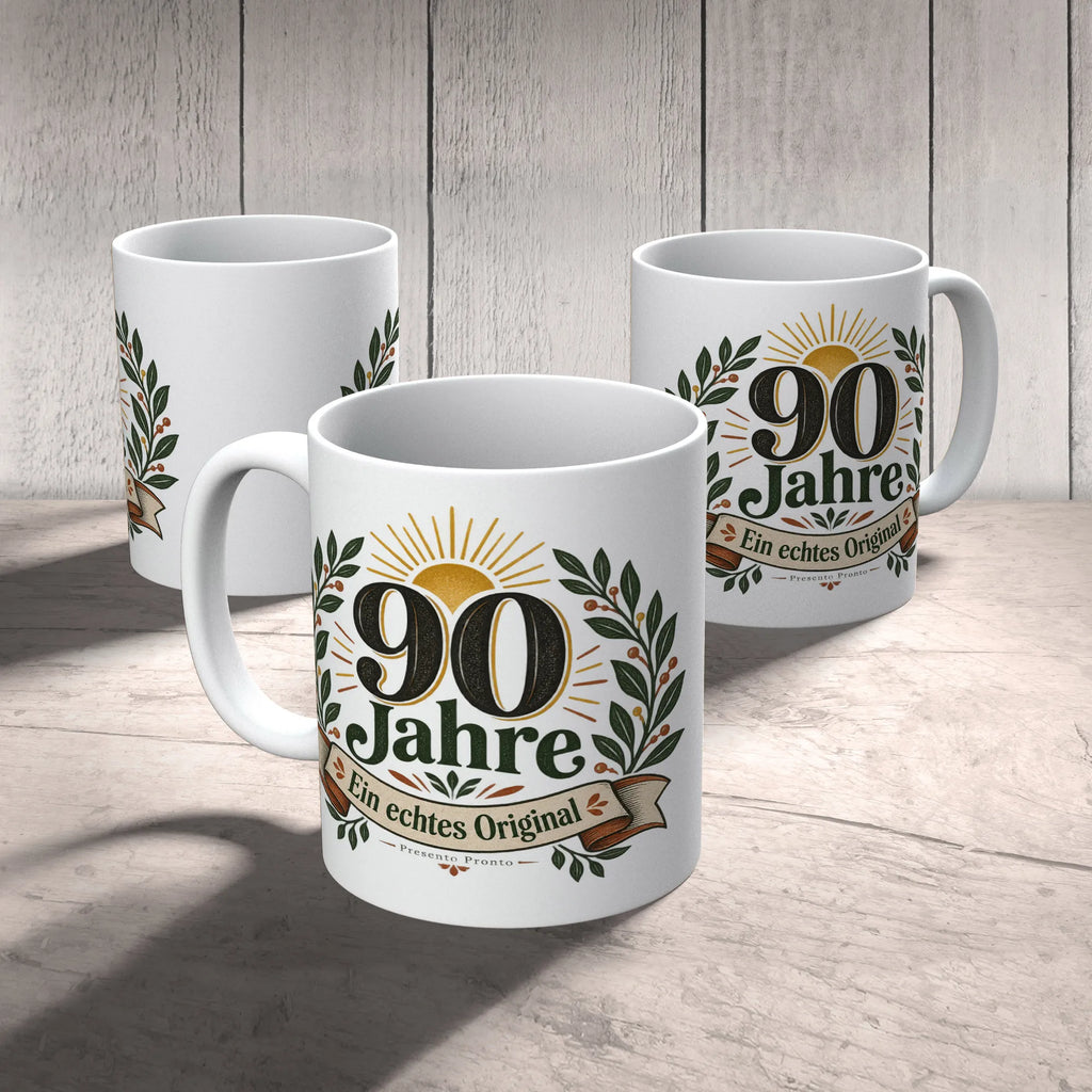 Festliche Tasse zum 90. Geburtstag mit Lorbeerzweig|p:2020446|h:872cfe75f4f5dc0d33f77acbf8175824