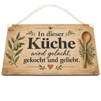 Gemütliches Holzschild für die Küche mit Kochlöffel|p:2020449|h:d04c88aa00f40b2bda4aa77135bcddee