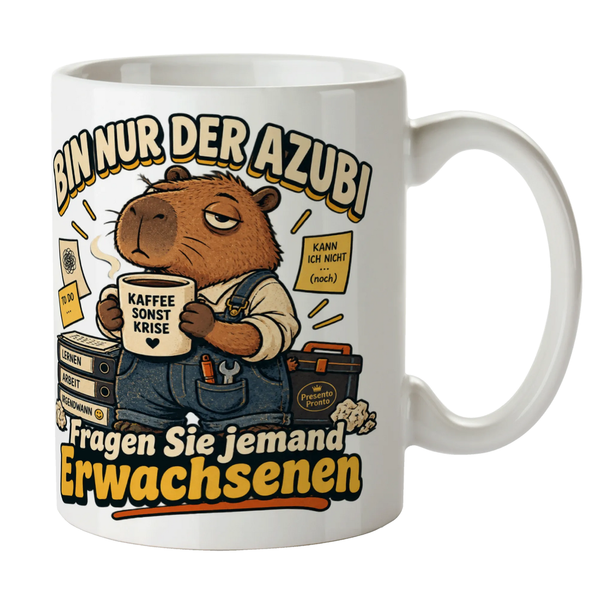 Lustige Tasse für Azubi mit Wasserschwein