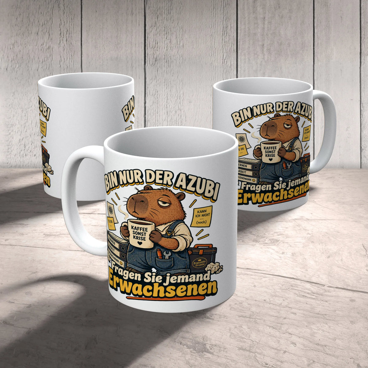 Lustige Tasse für Azubi mit Wasserschwein