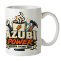 Lustige Tasse für Azubi mit Kaffee und Blitz
