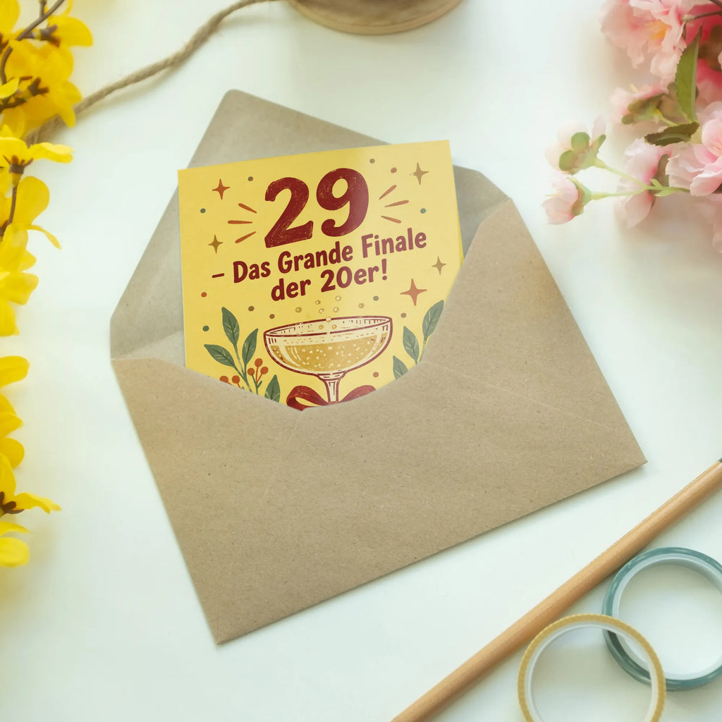 Lustige Geburtstagskarte zum 29. Geburtstag mit Sektglas|p:2020475|h:6617ecd847302d907a442a94f9b00b46