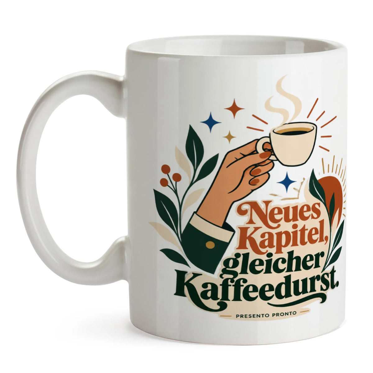 Lustige Tasse zum neuen Job mit Espressotasse
