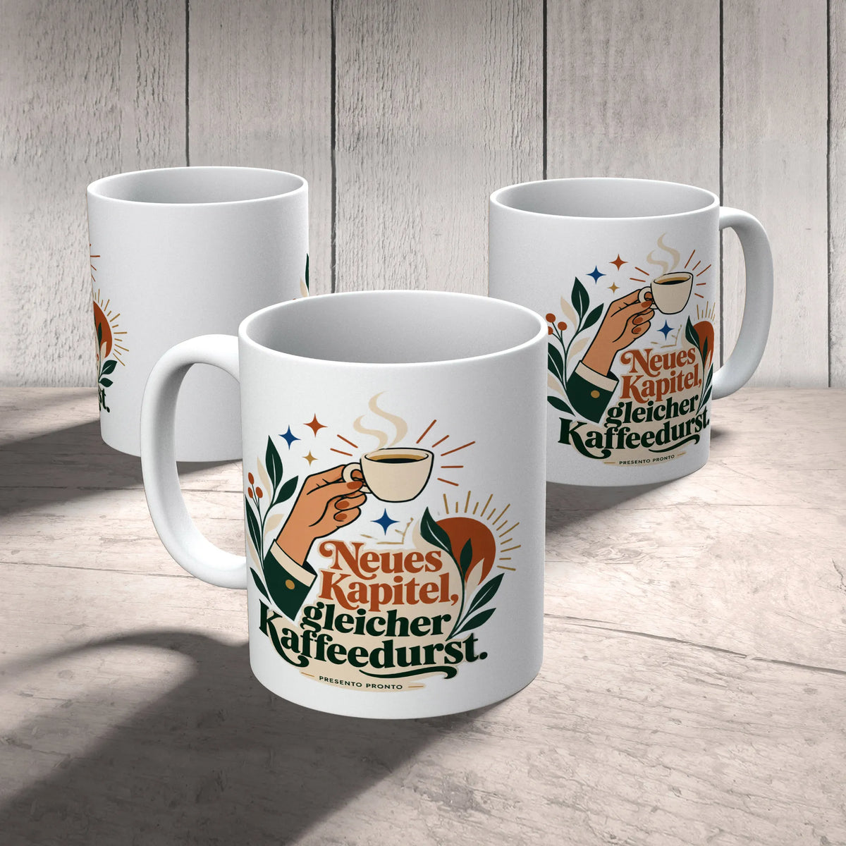 Lustige Tasse zum neuen Job mit Espressotasse