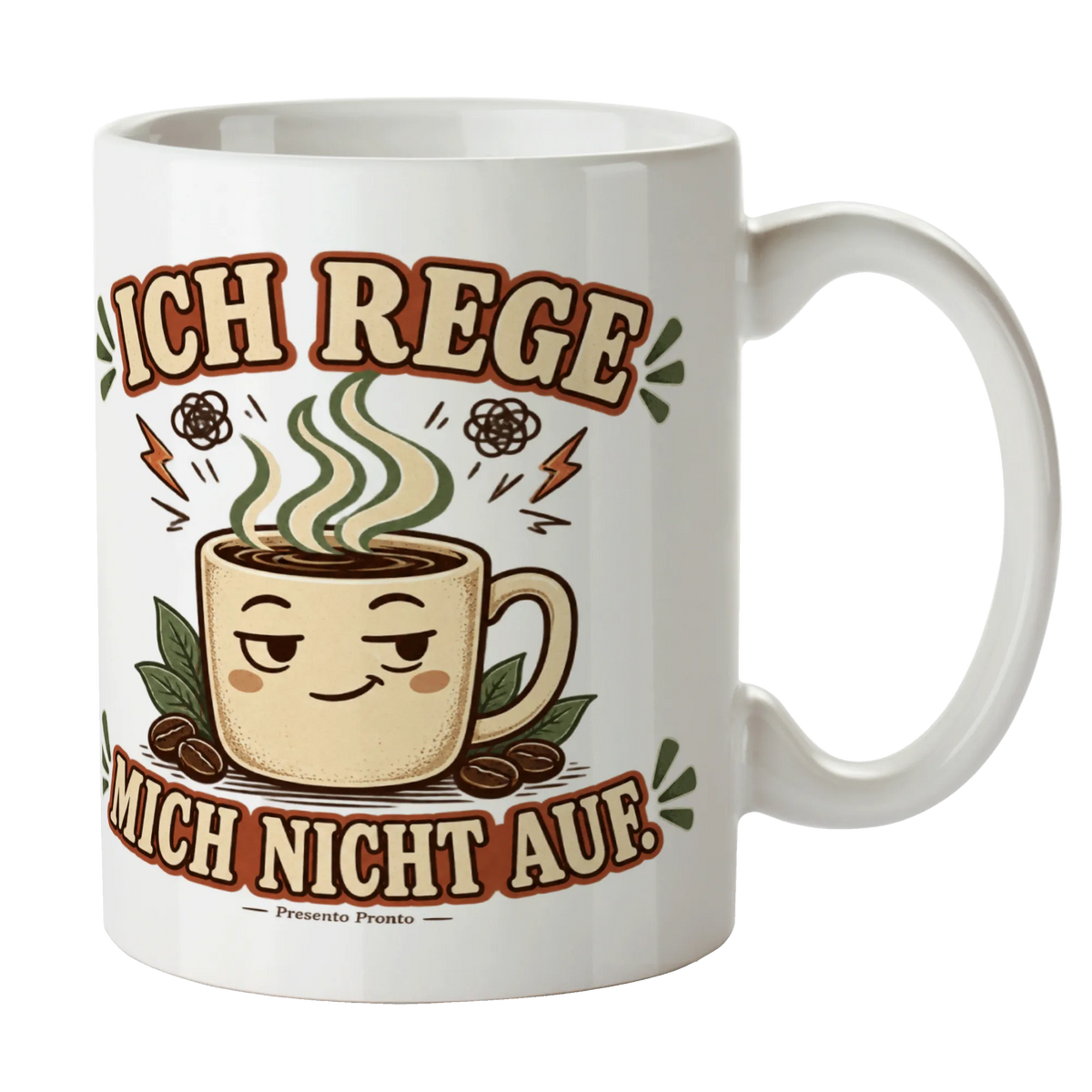 Gelassene Tasse Ich rege mich nicht auf für Kollegen mit Kaffeebecher