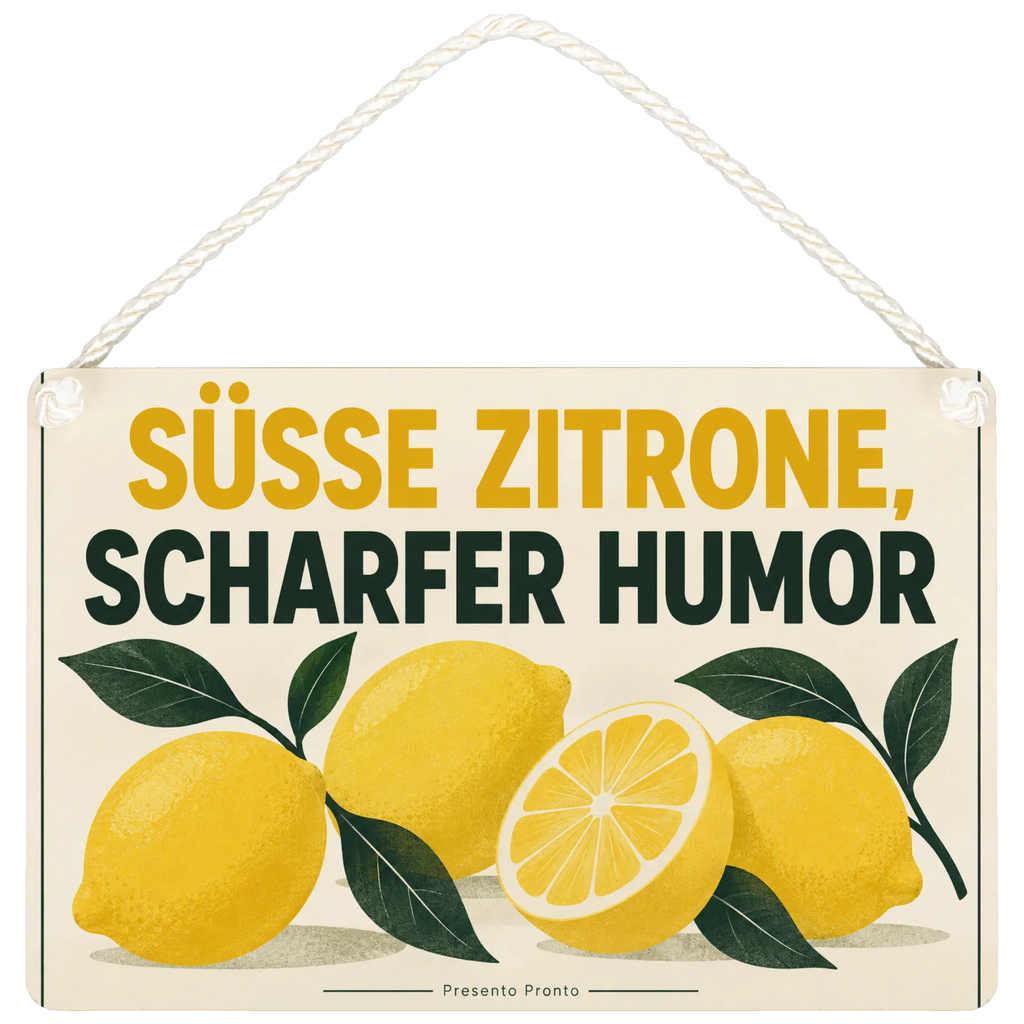 Lustiges Deko-Schild mit Zitrone für Zitronenfans|p:2020478|h:034057972624d629ad0776424f385491