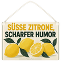 Lustiges Deko-Schild mit Zitrone für Zitronenfans