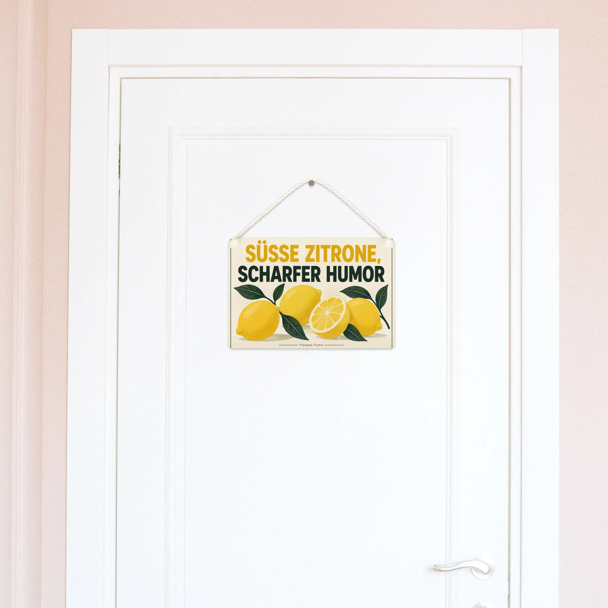 Lustiges Deko-Schild mit Zitrone für Zitronenfans