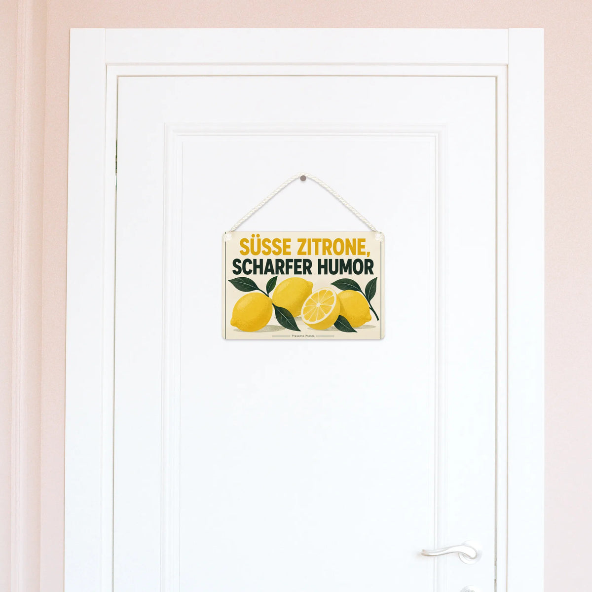 Lustiges Deko-Schild mit Zitrone für Zitronenfans