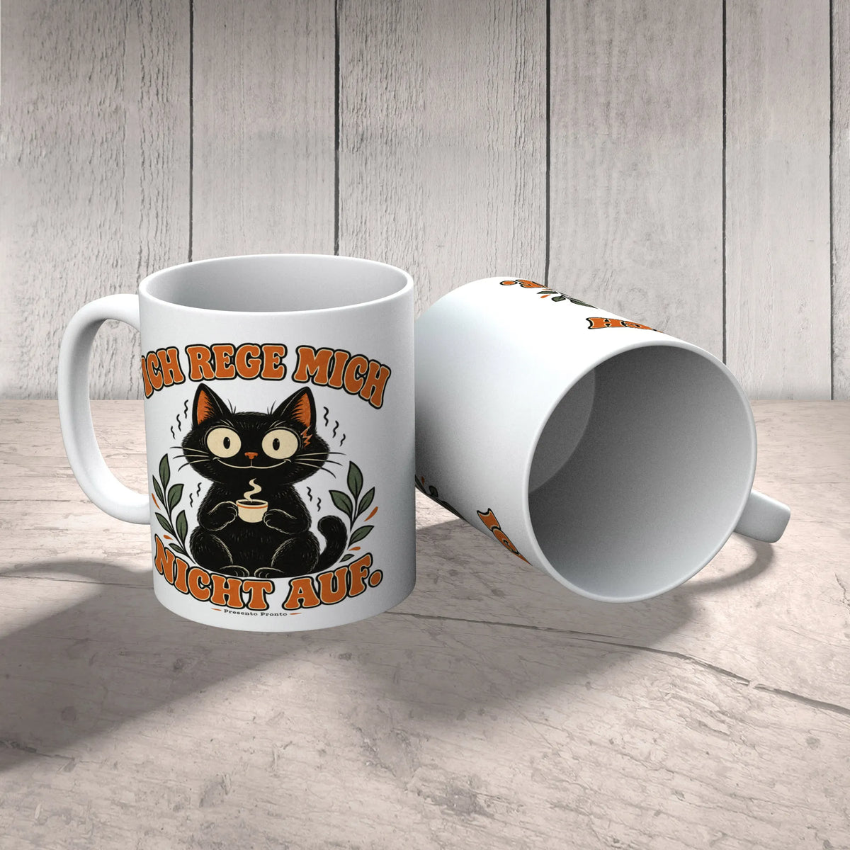 Sarkastische Tasse Ich rege mich nicht auf für Katzenfans