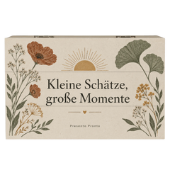 Poetische Aufbewahrungskiste für besondere Schätze mit Feldblumen