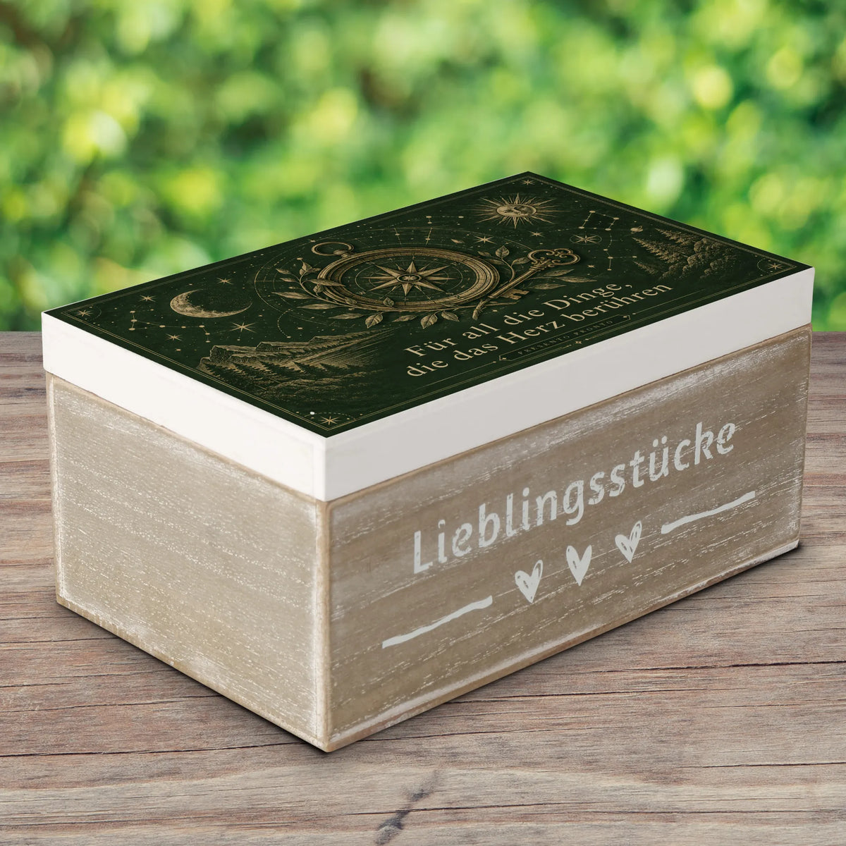 Elegante Aufbewahrungskiste für besondere Schätze zur Erinnerung
