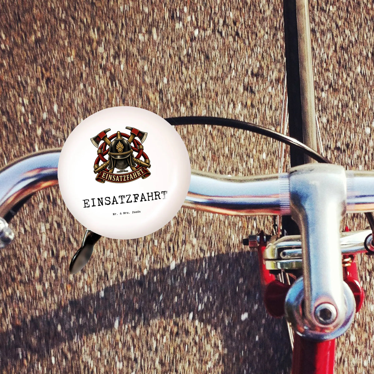 Kraftvolle Fahrradklingel für Feuerwehrleute mit Helm