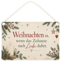 Gemütliches Deko Schild zu Weihnachten mit Kerze