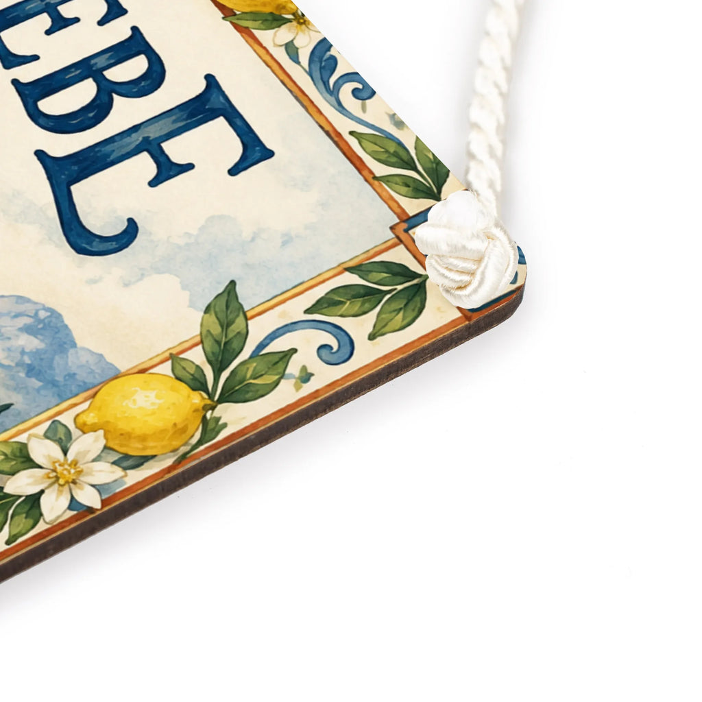 Sonniges Deko-Schild Zitrone für die Küche mit Blüten|p:2020505|h:555768acfe4f7b1956b520adf7a48694