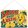 Lustiges Deko Schild Zitrone für Küche und Garten