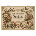 Nostalgische Aufbewahrungskiste für besondere Schätze mit Wildblumen|p:2020512|h:fa9e3bb3b1eae0c16741bfcaebe5ea34