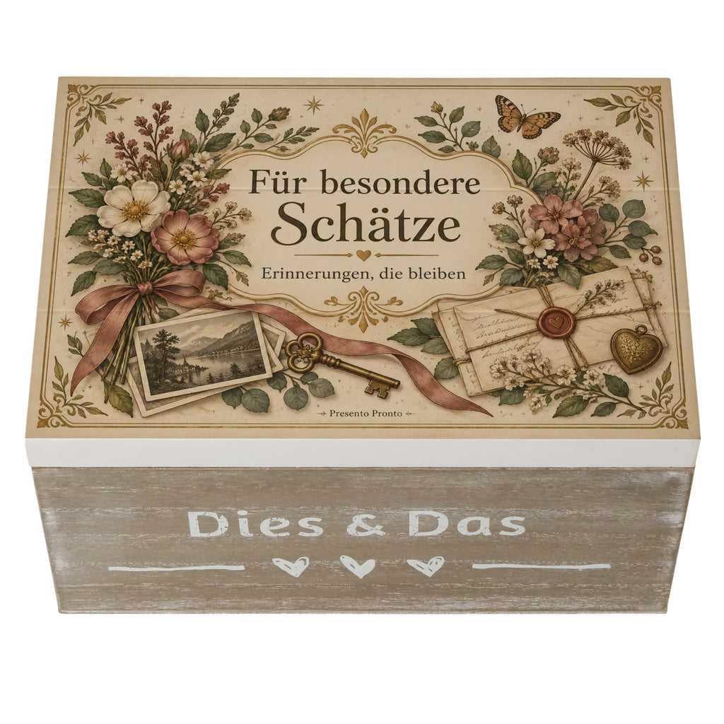 Nostalgische Aufbewahrungskiste für besondere Schätze mit Wildblumen|p:2020514|h:72da0249ed8f3dfbe19c02db3ab58df3