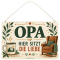 Liebevolles Schild für Opa mit Sessel