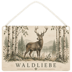 Elegantes Holzbild mit Hirsch im Birkenwald für Naturliebhaber|p:2020541|h:d43ccec797a960a134eb5e72dcc2c492