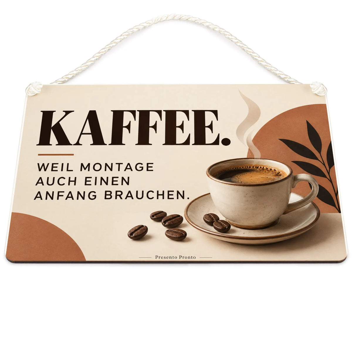 Lustiges Deko-Schild Kaffee für Kaffeeliebhaber mit Espresso