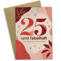 Elegante Geburtstagskarte zum 25. Geburtstag für Frauen