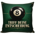 Elegantes 8-Ball-Kissen für Billardfans mit schwarzer Billardkugel