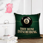 Elegantes 8-Ball-Kissen für Billardfans mit schwarzer Billardkugel|p:2020553|h:152ddaa688df9e16af3acc8896b7f3ca