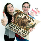 Lustiges Kissen für Jäger mit Wildschwein|p:2020556|h:a9e43f72091597f2b2f12d6d6b86ca76