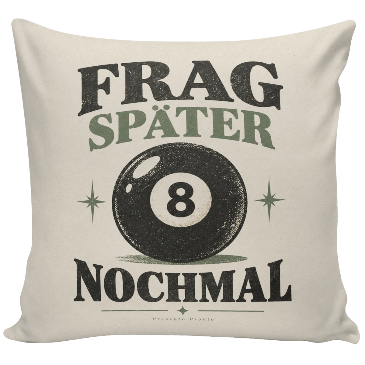 Lustiges 8-Ball Kissen für Billardfans mit Billardkugel