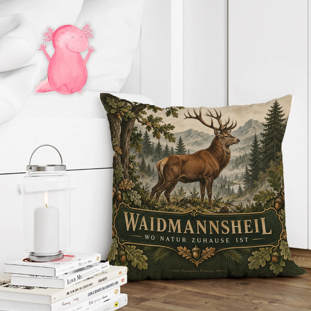 Rustikales Kissen zur Jagd mit Rothirsch|p:2020560|h:aa83695e612ddb2f51bf0604bde54a79