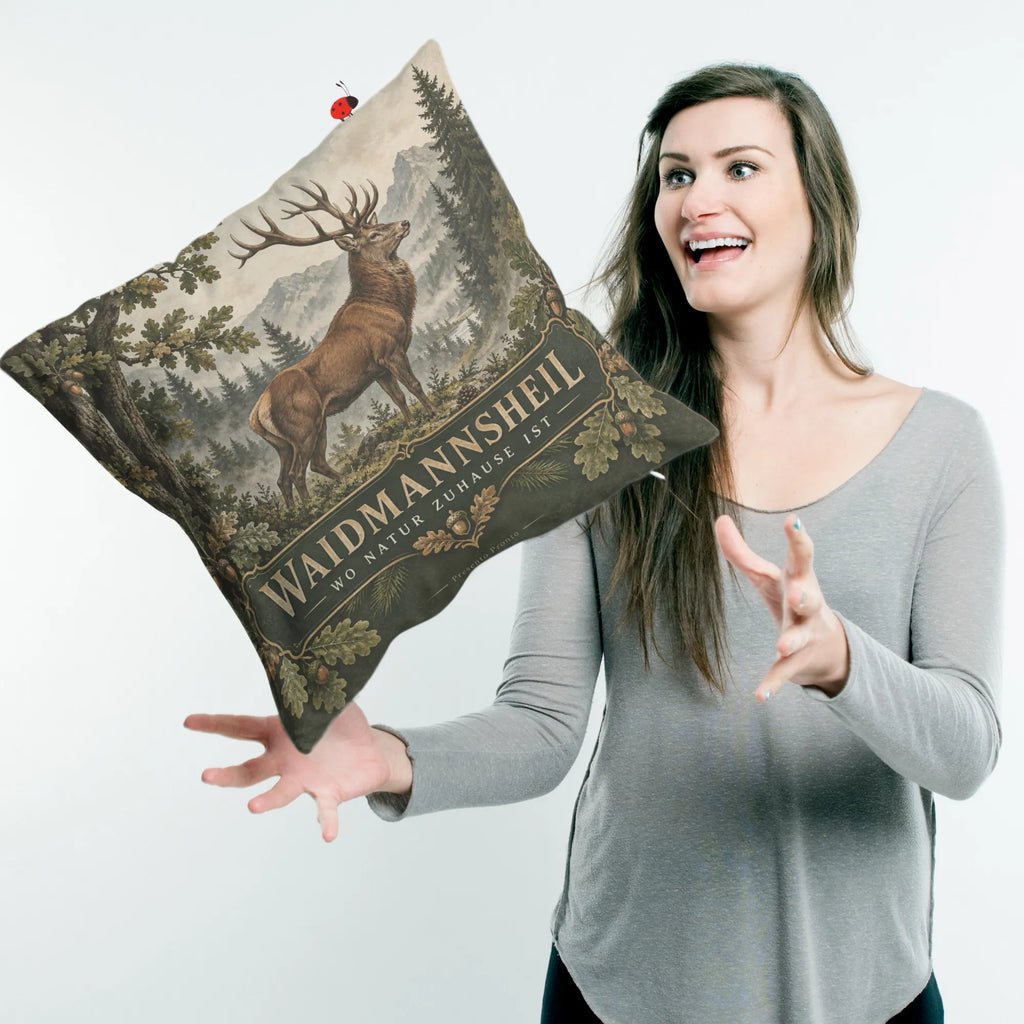 Rustikales Kissen zur Jagd mit Rothirsch|p:2020560|h:87964500daeff0ab5863cb344008f2a4