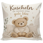 Kuscheliges Dekokissen mit Teddybär für Kinder|p:2020562|h:889e7fb85d413b3ccb92a08661e50c4a