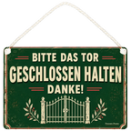 Freundliches Schild Bitte das Tor geschlossen halten für Garten|p:2020576|h:4cbd37894e4515f50681131fc03ea097