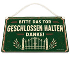 Freundliches Schild Bitte das Tor geschlossen halten für Garten|p:2020576|h:99c1ddf2363f0e0099c5af1f89ace4ef