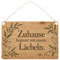 Herzliches Wandbild aus Holz in Eiche für Zuhause