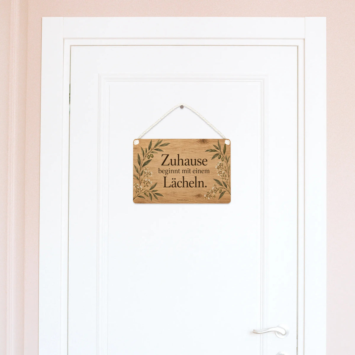 Herzliches Wandbild aus Holz in Eiche für Zuhause