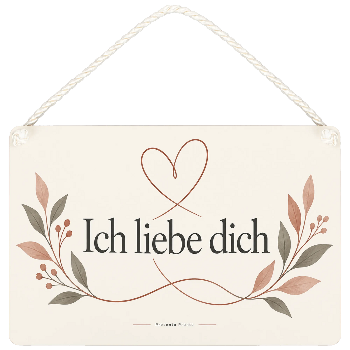 Romantisches Ich-liebe-dich-Schild für Paare mit Herz