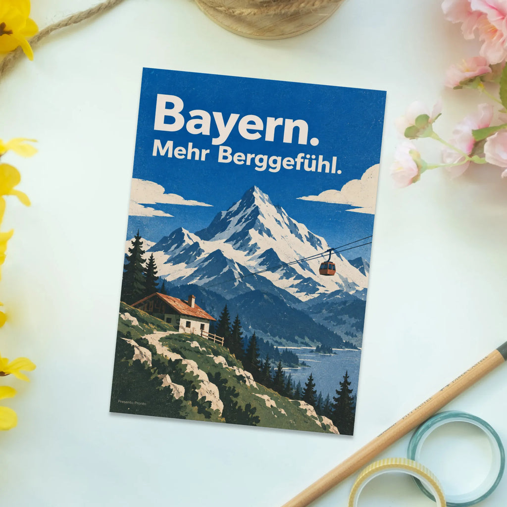 Stimmungsvolle Postkarte aus Bayern für Bergfans mit Seilbahn|p:2020678|h:6d56a72d5d69f7bc5cb25c4be4f9aa6b