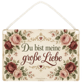 Deko Schild Herz nostalgisch Design