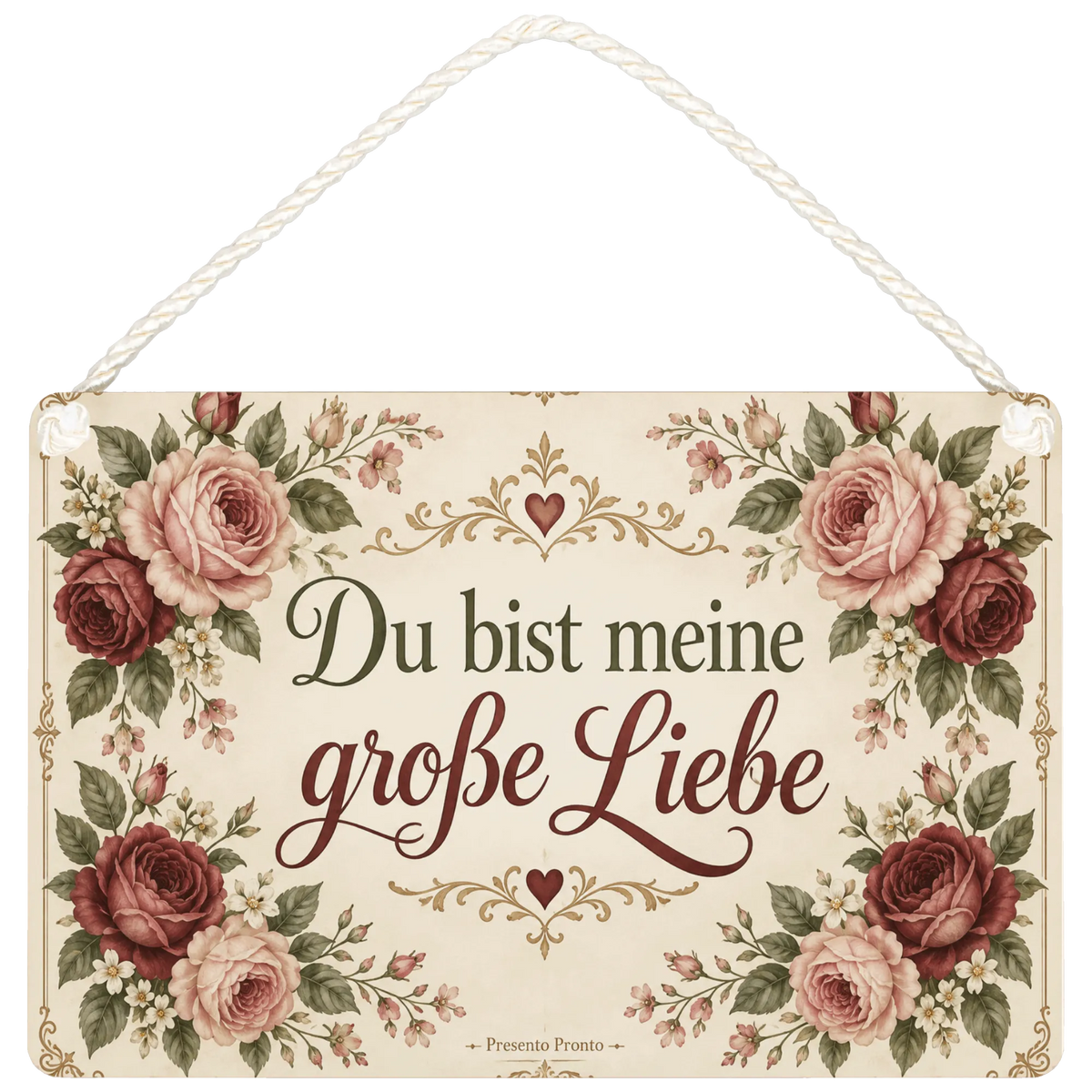 Deko Schild Herz nostalgisch Design