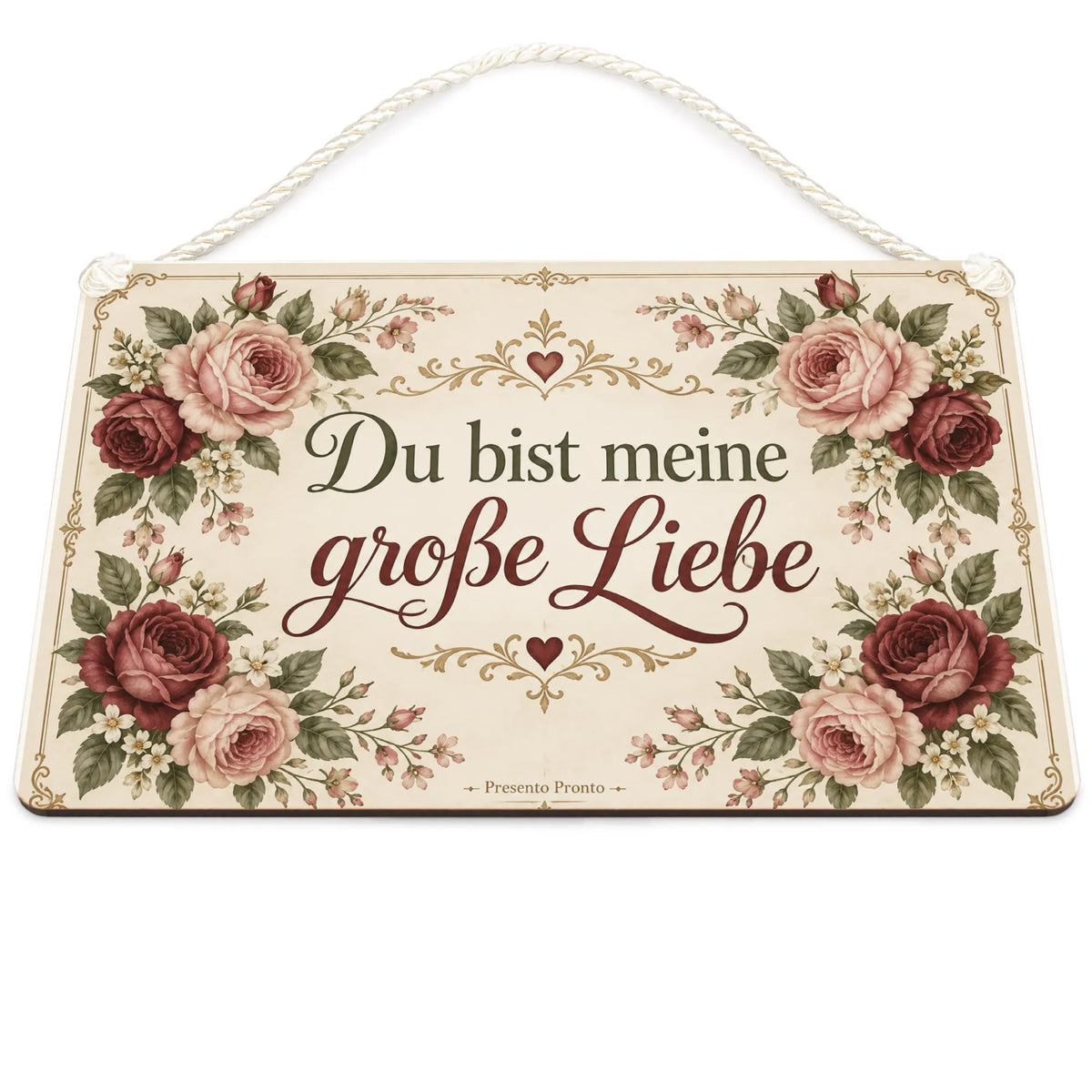 Deko Schild Herz nostalgisch Design