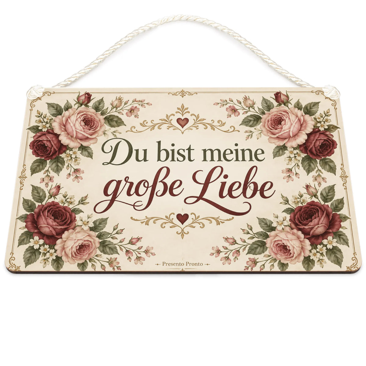 Deko Schild Herz nostalgisch Design
