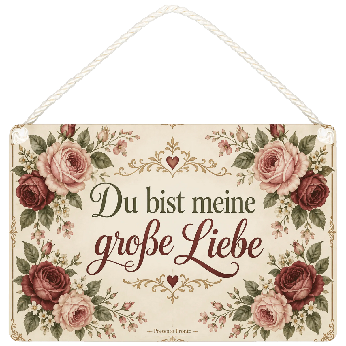 Deko Schild Herz nostalgisch Design