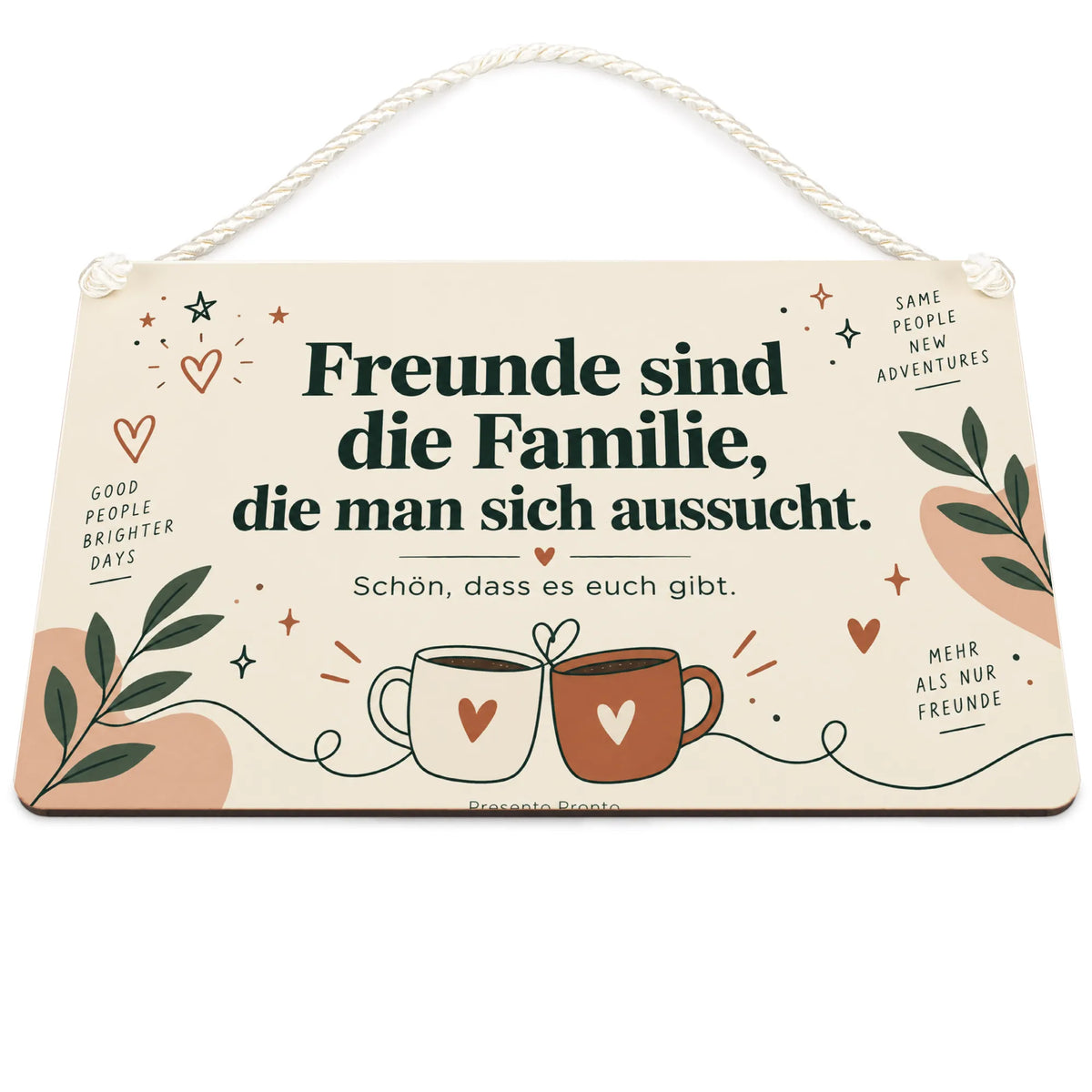 Deko Schild Freundschaft modern Design